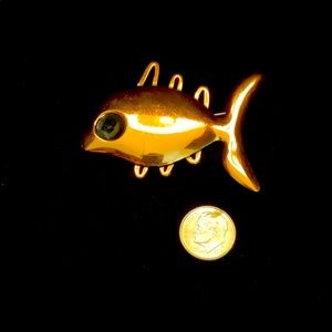 Vintage 50’s Renoir modernist shiny copper fish.🐟